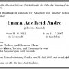 Junesch Emma Adelheid 1922-2007 Todesanzeige